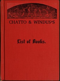 Cover of Chatto & Windus's List of Books, July 1878