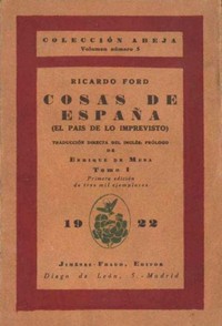 Cover of Cosas de España; tomo 1