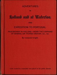 Cover of Adventures in Holland and at Waterloo; and Expedition to Portugal