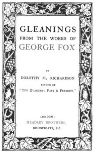 Cover of Gleanings from the Works of George Fox