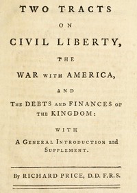 Cover of Two Tracts on Civil Liberty, the War with America, and the Debts and Finances of the Kingdom