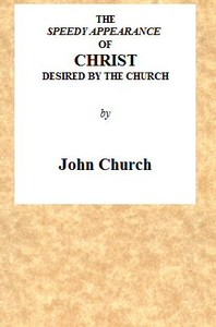 Cover of The Speedy Appearance of Christ Desired by the Church