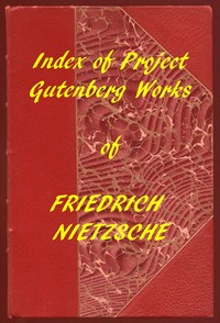 Cover of Index of the Project Gutenberg Works of Friedrich Nietzsche