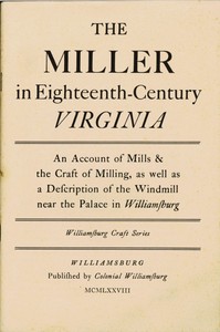 Cover of The Miller in Eighteenth-Century Virginia
