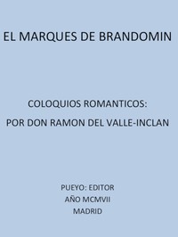 Cover of El Marqués de Bradomín: Coloquios Románticos