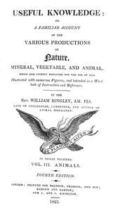 Useful Knowledge: Volume 3. Animals