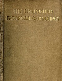 Cover of The Unfinished Programme of Democracy