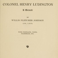 Cover of Colonel Henry Ludington: A Memoir