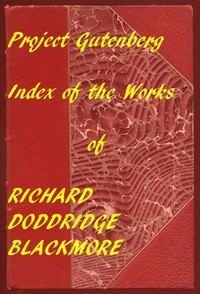 Cover of Index of the Project Gutenberg Works of R. D. Blackmore
