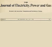 Cover of The Journal of Electricity, Power and Gas, Volume XX, No. 18, May 2, 1908