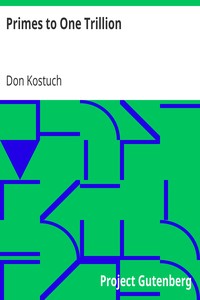 Cover of Primes to One Trillion