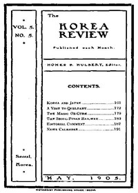 Cover of The Korea Review, Vol. 5 No. 5, May 1905