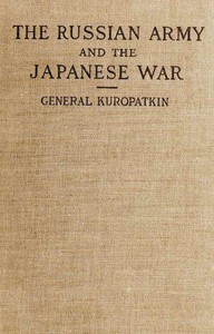 Cover of The Russian Army and the Japanese War, Vol. 1 (of 2)