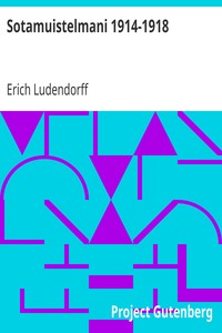 Cover of Sotamuistelmani 1914-1918