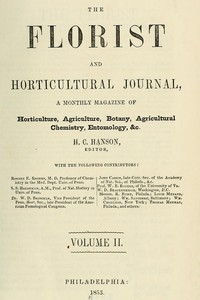 Cover of The Florist and Horticultural Journal, Vol. II. No. 7, July, 1853