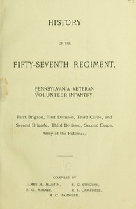 Cover of History of the Fifty-Seventh Regiment, Pennsylvania Veteran Volunteer Infantry