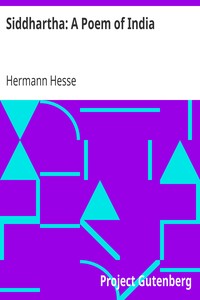 Cover of Siddhartha: A Poem of India