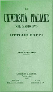 Cover of Le Università italiane nel Medio Evo