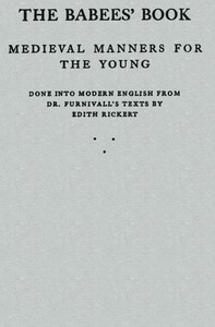 The Babees' Book: Medieval Manners for the Young cover