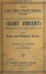 Cover of Saint Vincent, with notes and publishers' prices