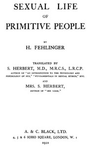 Cover of Sexual Life of Primitive People