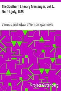 Cover of The Southern Literary Messenger, Vol. I., No. 11, July, 1835