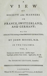 A View of Society and Manners in France, Switzerland, and Germany, Vol. 1 (of 2)