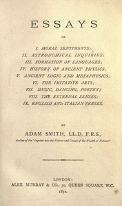 Cover of The Essays of Adam Smith