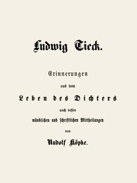 Cover of Ludwig Tieck