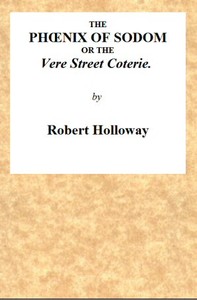 Cover of The Phœnix of Sodom; or, the Vere Street Coterie