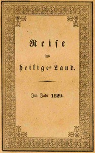 Cover of Reise ins heilige Land: Im Jahr 1829