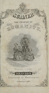 Cover of Oration on Charles Sumner, Addressed to Colored People