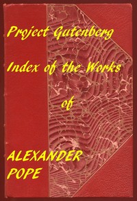 Cover of Index of the Project Gutenberg Works of Alexander Pope