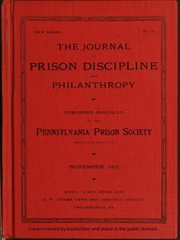 Cover of The Journal of Prison Discipline and Philanthropy (New Series, No. 50) November 1911
