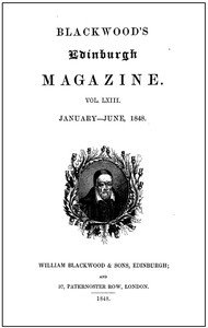 Cover of Blackwood's Edinburgh Magazine, Volume 63, No. 387, January, 1848