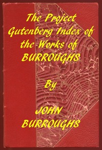 Cover of Index of the Project Gutenberg Works of John Burroughs