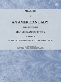 Cover of Memoirs of an American Lady