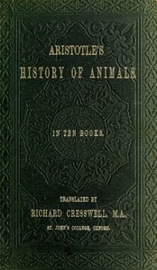 Cover of Aristotle's History of Animals