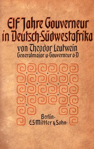 Cover of Elf Jahre Gouverneur in Deutsch-Südwestafrika