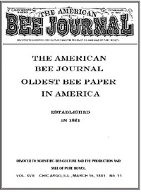 Cover of The American Bee Journal. Volume XVII No. 11, March 1881