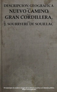 Cover of Descripcion Geografica De Un Nuevo Camino De La Gran Cordillera,