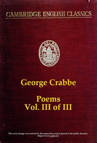 Cover of George Crabbe: Poems, Volume 3 (of 3)