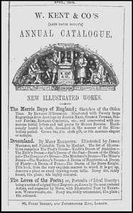 Cover of W. Kent & Co's Annual Catalogue, April 1859