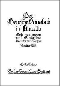 Cover of Der Deutsche Lausbub in Amerika: Erinnerungen und Eindrücke. Band 2 (von 3)
