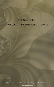 Cover of The Nautilus. Vol. XXXI, No. 2, October 1917