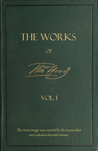 Cover of The Works of Thomas Hood; Vol. 01 (of 11)