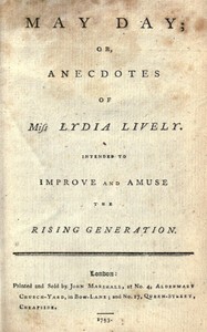 Cover of May Day; or, Anecdotes of Miss Lydia Lively