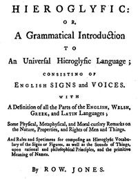 Cover of Hieroglyfic: or, a Grammatical Introduction to an Universal Hieroglyfic Language