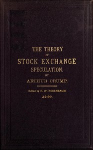 Cover of The Theory of Stock Exchange Speculation