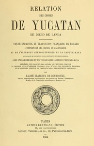 Cover of Relation des choses de Yucatan de Diego de Landa